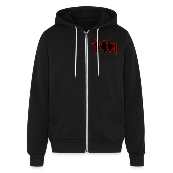 TWHM Flagship Bella + Canvas Unisex Full Zip Hoodie - black