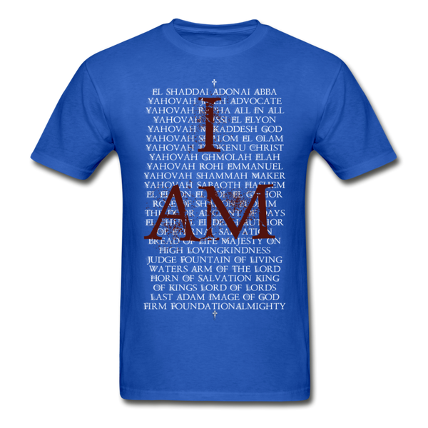 Men's Names Of God T-Shirt - royal blue