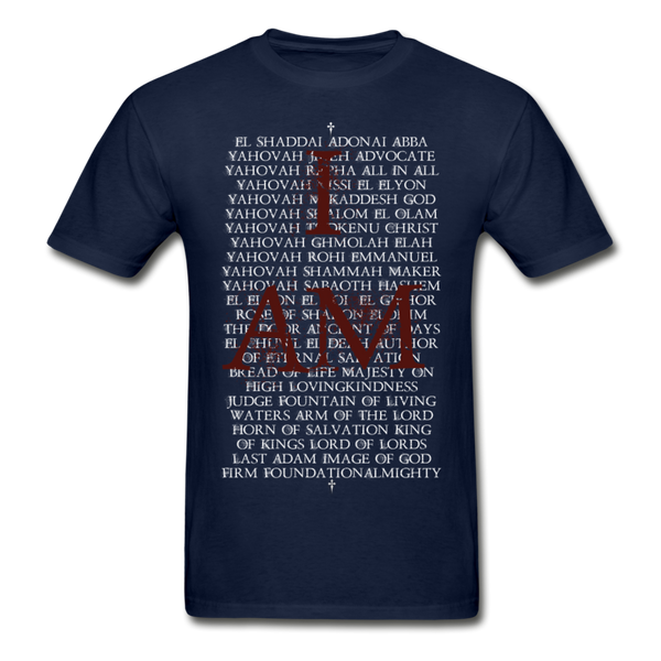 Men's Names Of God T-Shirt - navy