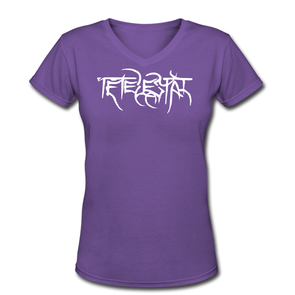 Women's V-Neck Tetelestai - purple