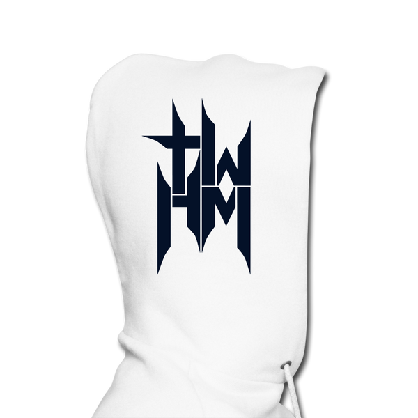 TWHM Men’s Premium Hoodie Black Letter Cross - white