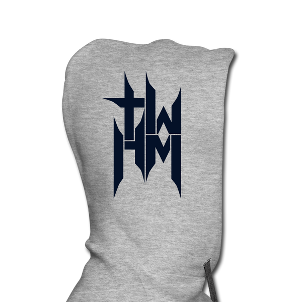 TWHM Men’s Premium Hoodie Black Letter Cross - heather gray