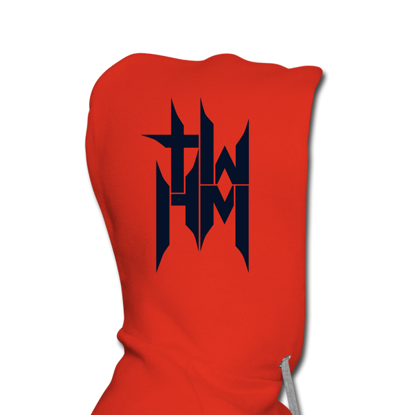 TWHM Men’s Premium Hoodie Black Letter Cross - red