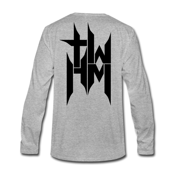TWHM Premium Long Sleeve T-Shirt Black Letter - heather gray