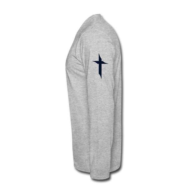 TWHM Premium Long Sleeve T-Shirt Black Letter - heather gray