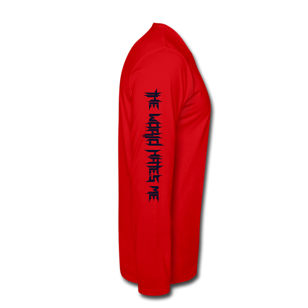 TWHM Premium Long Sleeve T-Shirt Black Letter - red