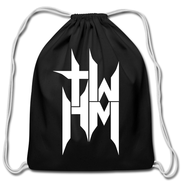 TWHM Cotton Drawstring Bag - black