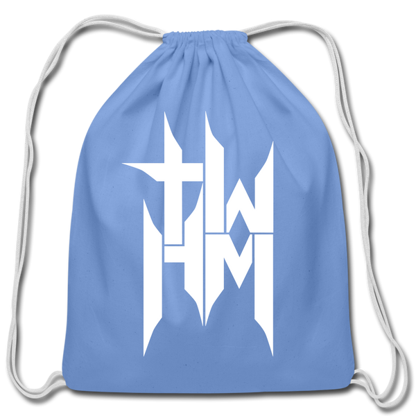 TWHM Cotton Drawstring Bag - carolina blue