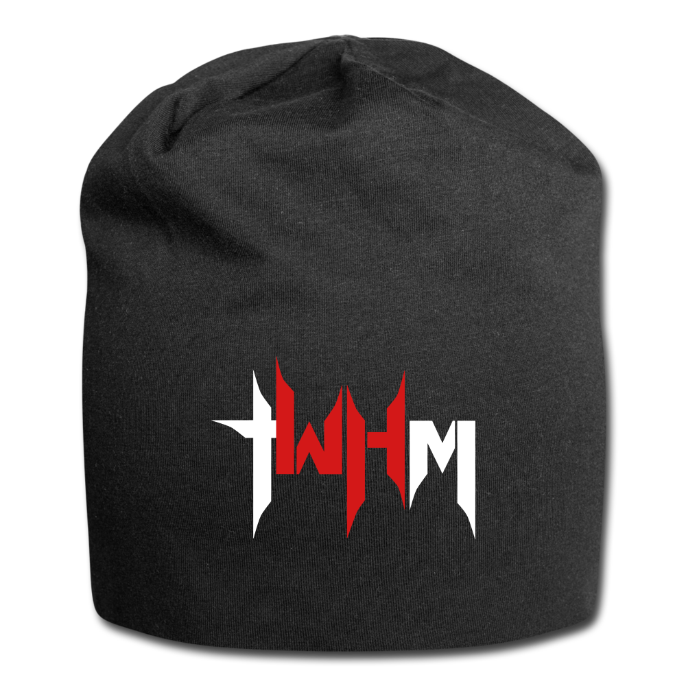 TWHM Jersey Beanie White + Red Letter - black