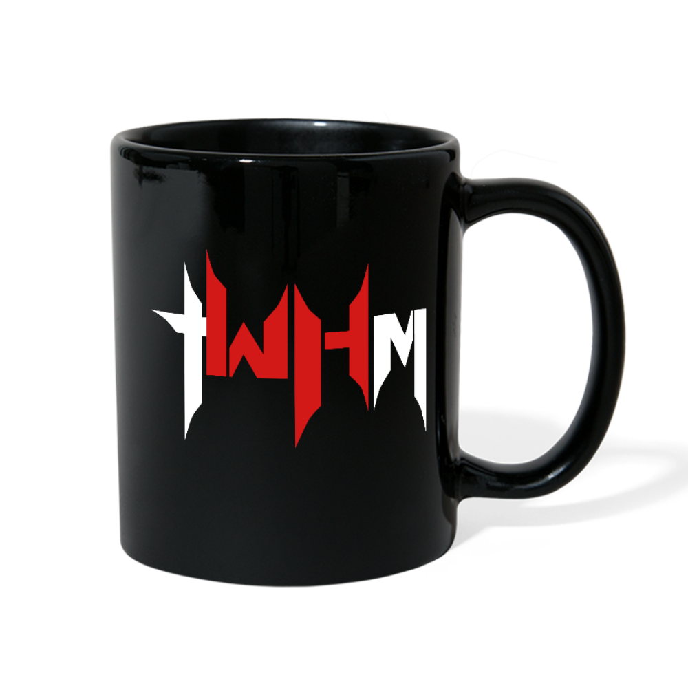 TWHM Black Coffee Mug White + Red Letter - black