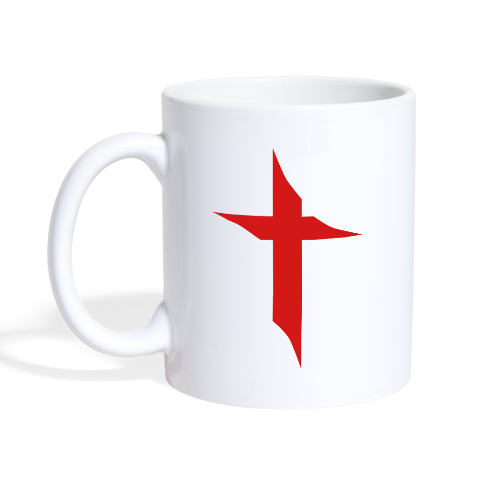 TWHM White Coffee Mug Black + Red Letter - white