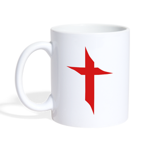 TWHM White Coffee Mug Black + Red Letter - white