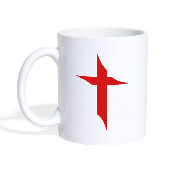 TWHM White Coffee Mug Black + Red Letter - white