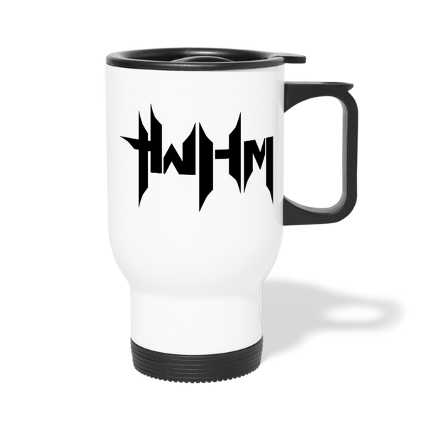 TWHM Travel Mug Black Letter - white