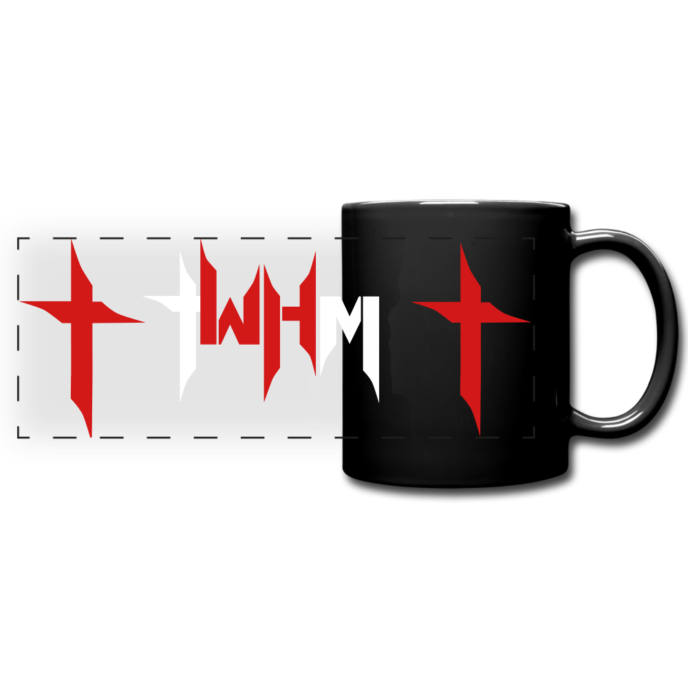 TWHM Black Panoramic Mug White + Red Letter - black