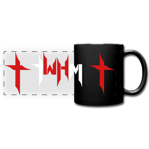 TWHM Black Panoramic Mug White + Red Letter - black