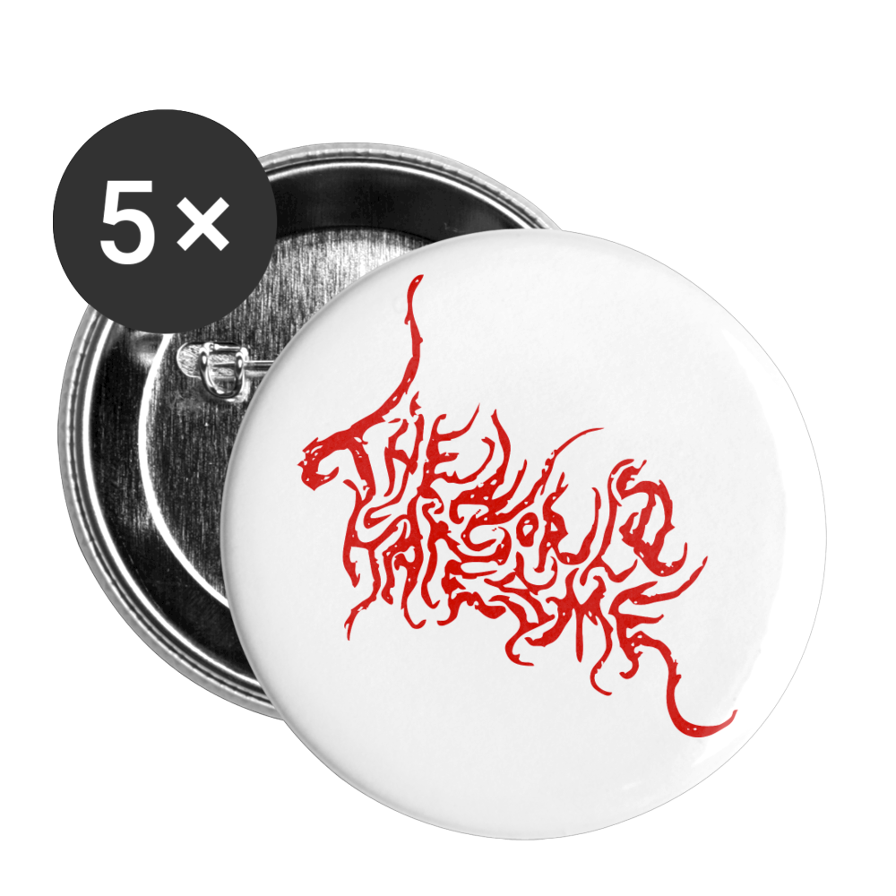 TWHM Red Letter Graffiti Buttons small 1'' (5-pack) - white