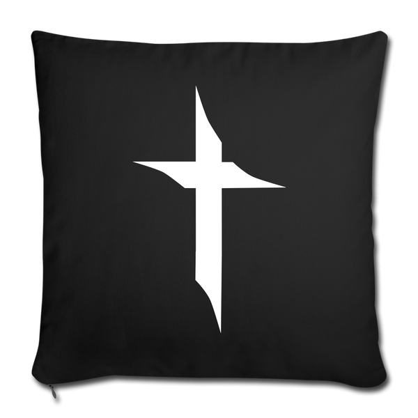 TWHM Square Logo Throw Pillow Cover 18” x 18” - black