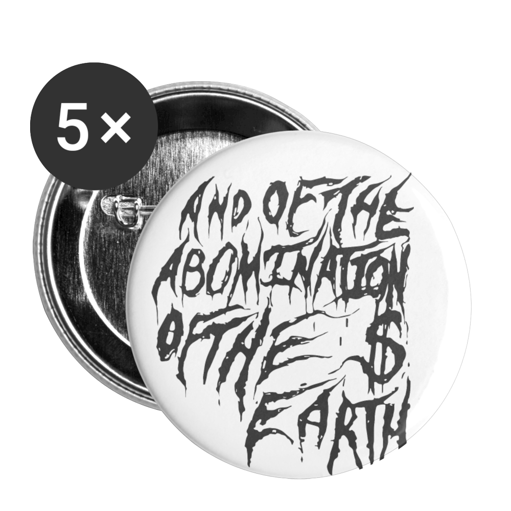 AOTAOTE Buttons large 2.2'' (5-pack) - white