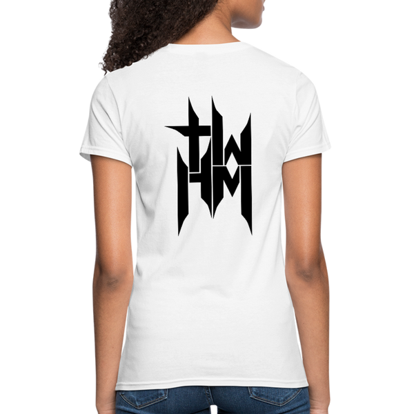 TWHM Full Logo Black Letter Women's Jersey T-Shirt - white