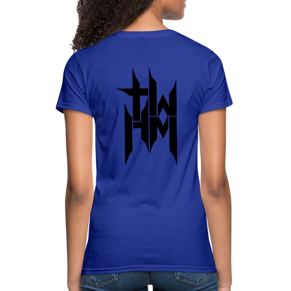 TWHM Full Logo Black Letter Women's Jersey T-Shirt - royal blue