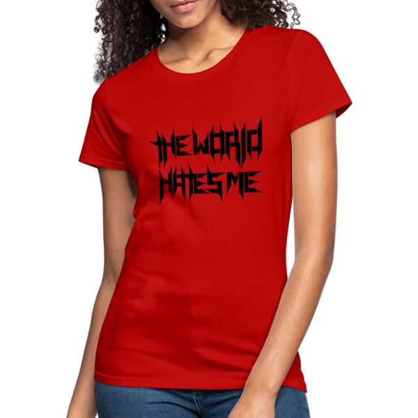 TWHM Full Logo Black Letter Women's Jersey T-Shirt - red