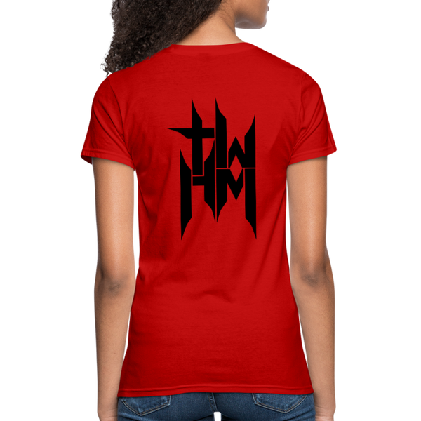 TWHM Full Logo Black Letter Women's Jersey T-Shirt - red