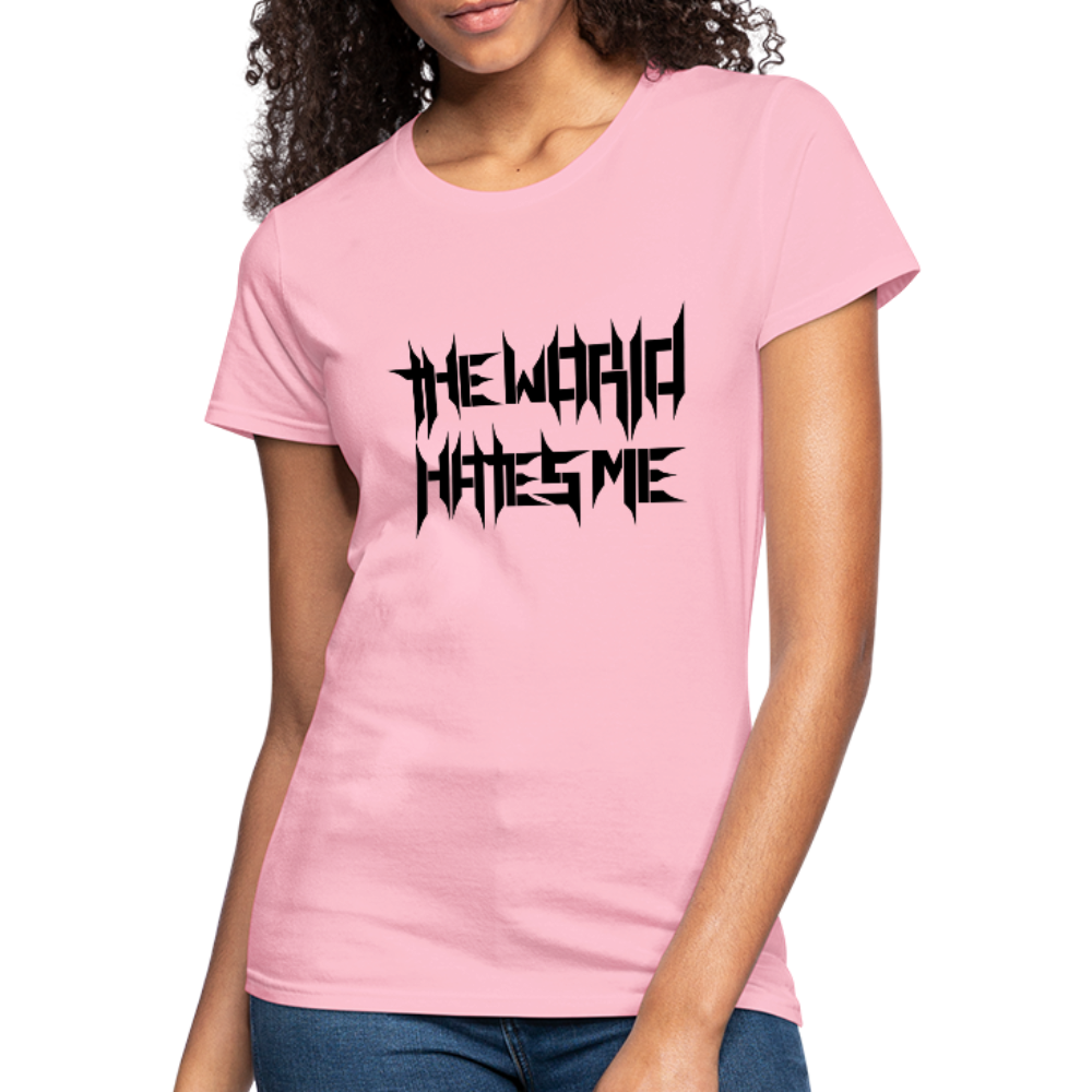 TWHM Full Logo Black Letter Women's Jersey T-Shirt - pink