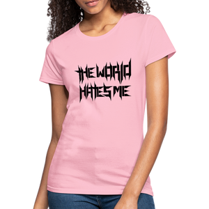 TWHM Full Logo Black Letter Women's Jersey T-Shirt - pink