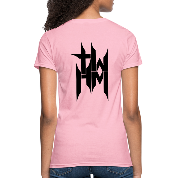 TWHM Full Logo Black Letter Women's Jersey T-Shirt - pink