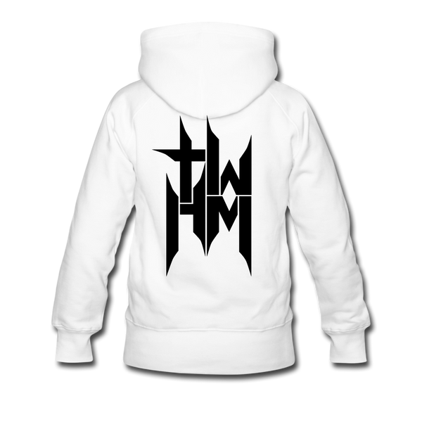 TWHM Full Logo Black Letter Women’s Premium Hoodie - white