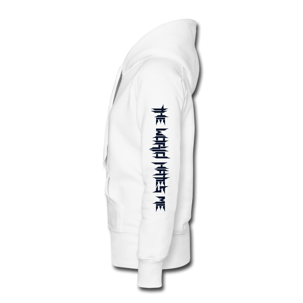 TWHM Full Logo Black Letter Women’s Premium Hoodie - white