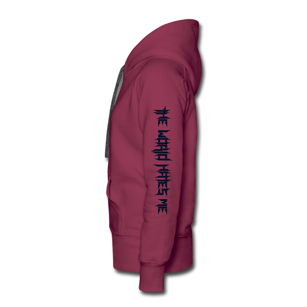 TWHM Full Logo Black Letter Women’s Premium Hoodie - burgundy
