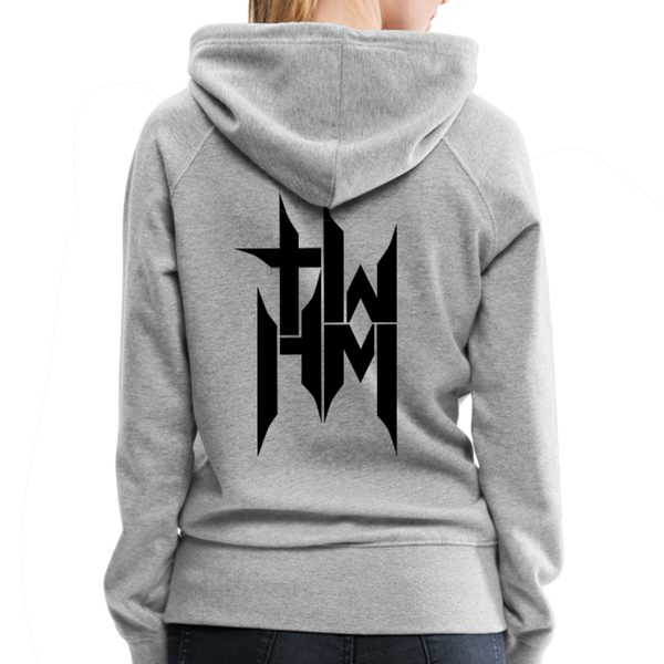 TWHM Full Logo Black Letter Women’s Premium Hoodie - heather gray