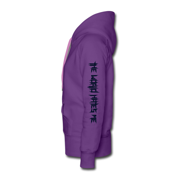 TWHM Full Logo Black Letter Women’s Premium Hoodie - purple