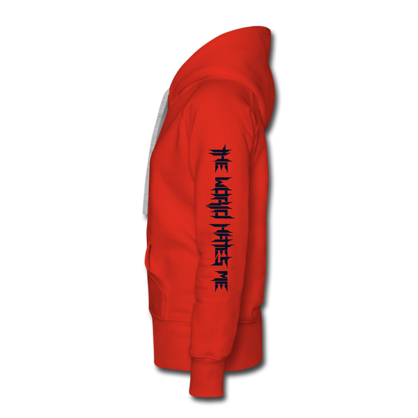 TWHM Full Logo Black Letter Women’s Premium Hoodie - red