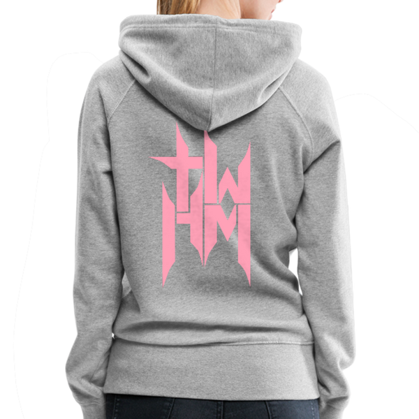 TWHM Full Logo Pink Letter Women’s Premium Hoodie - heather gray