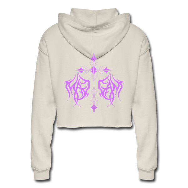 Gog And Magog Wing Design Cropped Hoodie - dust