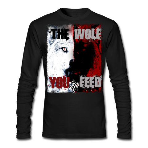 Gog And Magog The Wolf You Feed Premium Next Level Long Sleeve - black