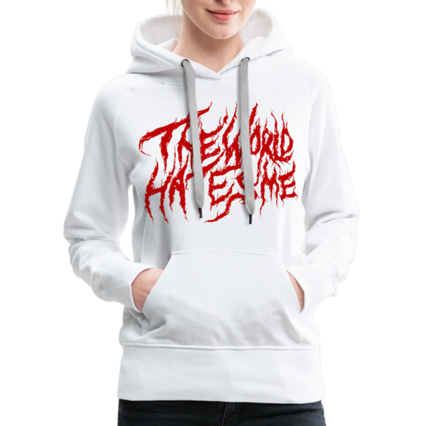 TWHM Fire Graffiti Women's Premium Hoodie - white