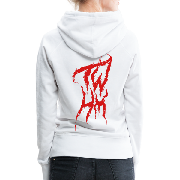 TWHM Fire Graffiti Women's Premium Hoodie - white