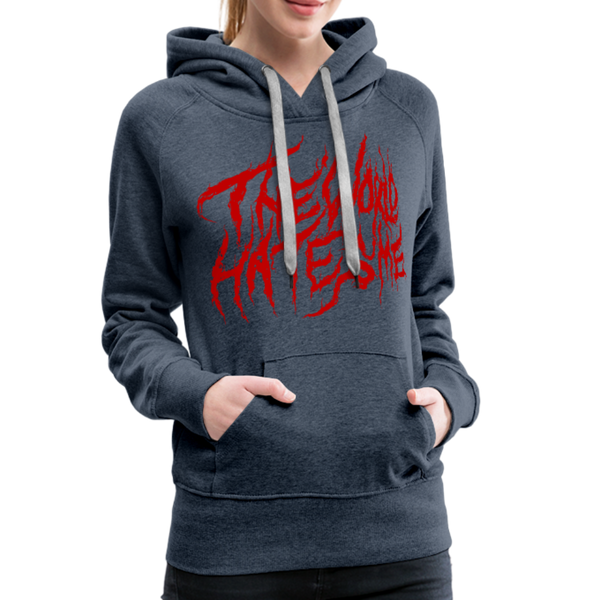 TWHM Fire Graffiti Women's Premium Hoodie - heather denim