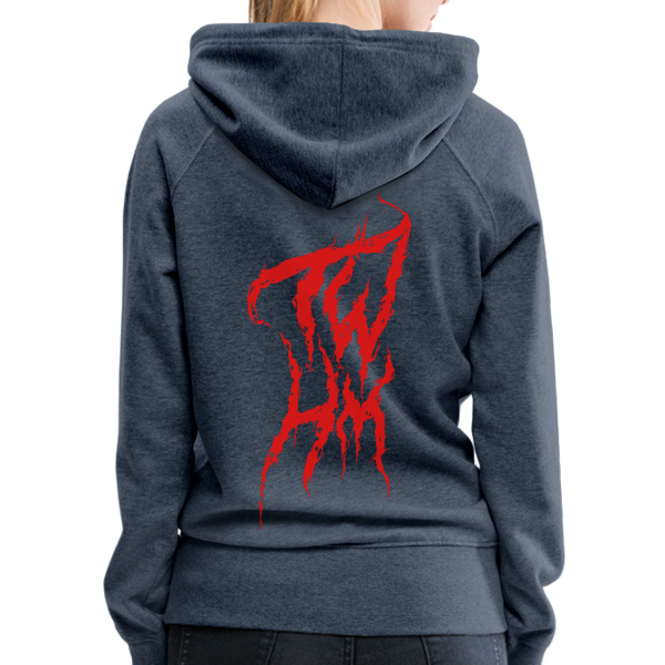 TWHM Fire Graffiti Women's Premium Hoodie - heather denim