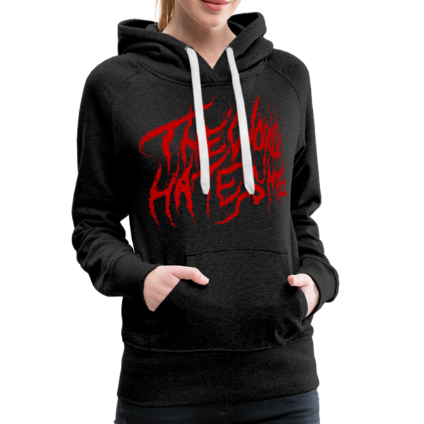 TWHM Fire Graffiti Women's Premium Hoodie - charcoal gray