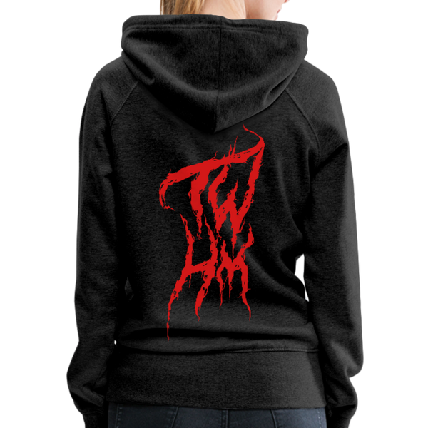 TWHM Fire Graffiti Women's Premium Hoodie - charcoal gray