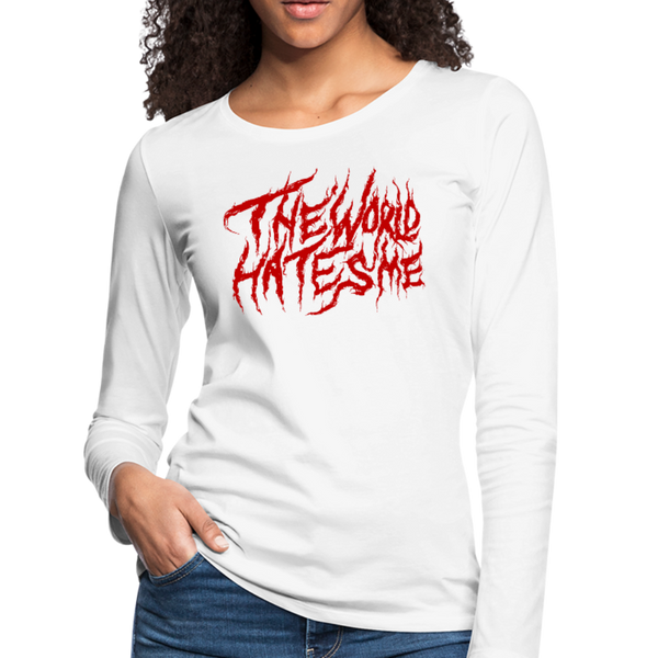 TWHM Fire Graffiti Women's Premium Long Sleeve T-Shirt - white