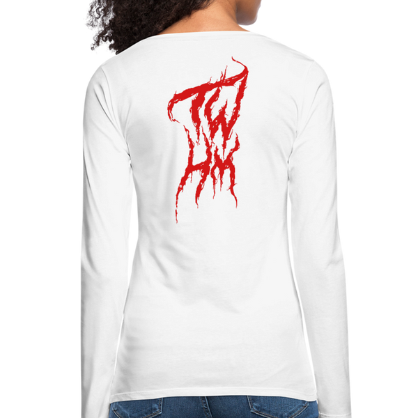 TWHM Fire Graffiti Women's Premium Long Sleeve T-Shirt - white