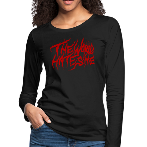 TWHM Fire Graffiti Women's Premium Long Sleeve T-Shirt - black