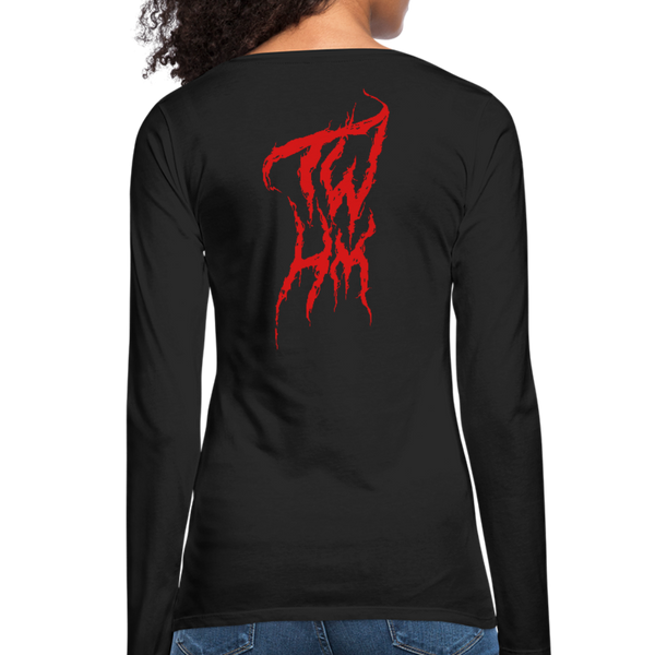 TWHM Fire Graffiti Women's Premium Long Sleeve T-Shirt - black