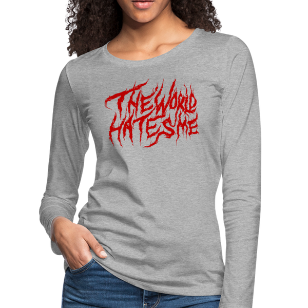 TWHM Fire Graffiti Women's Premium Long Sleeve T-Shirt - heather gray